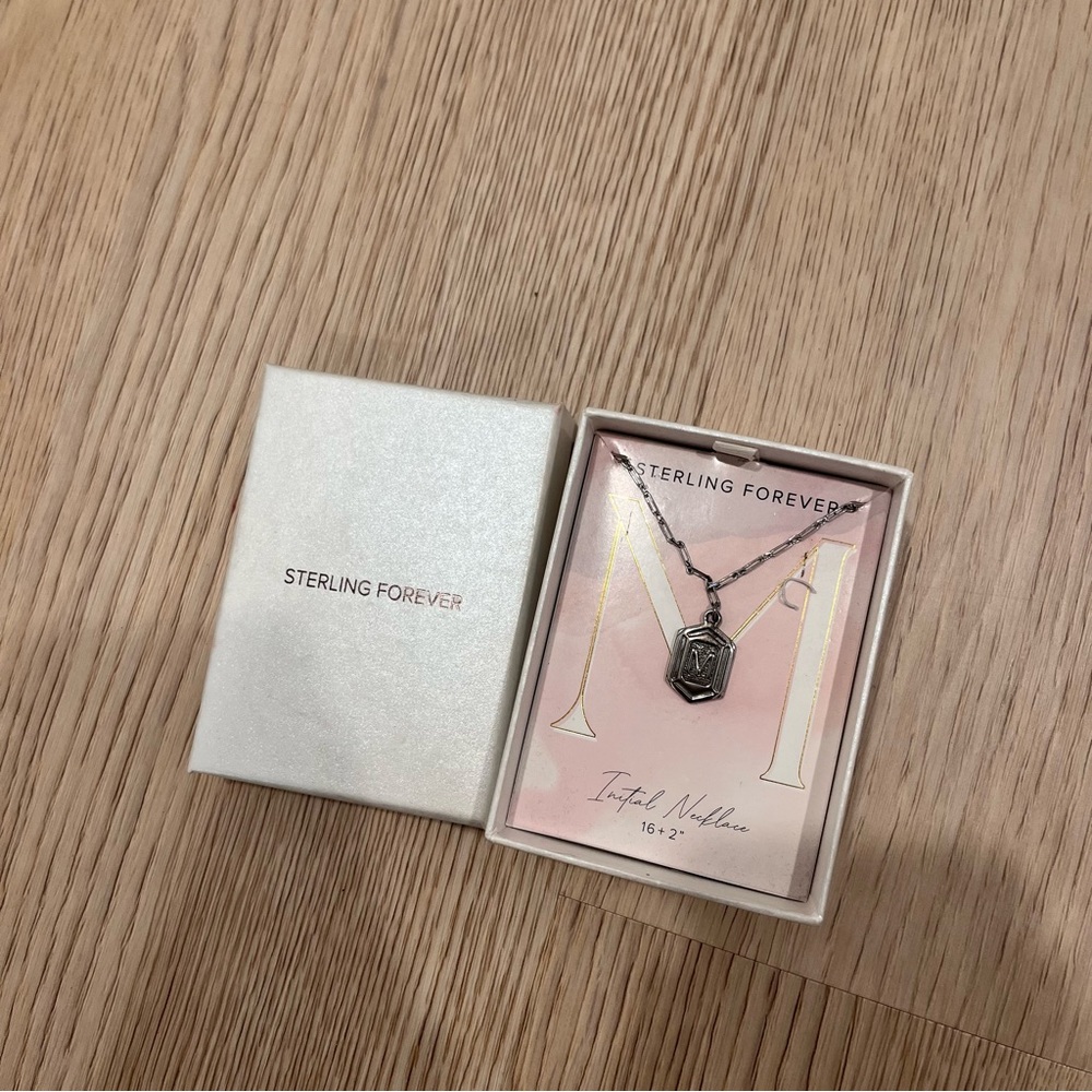 Silver “M” Necklace